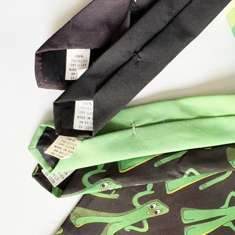 Ralph Marlin Mens Bundle Lot 4 Vintage 90s Novelty South Park Gumby Stooges Ties